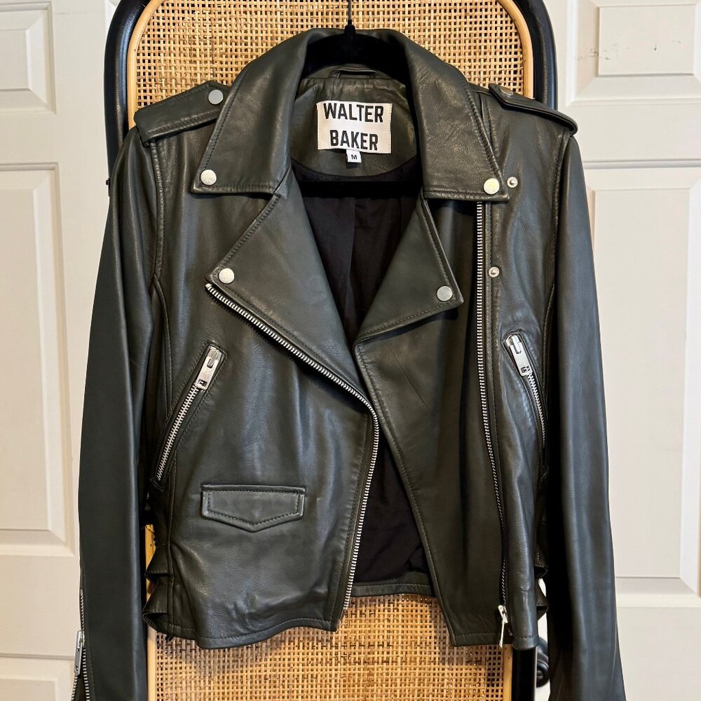 Walter Baker | Biker Jacket | Dark Green | Medium